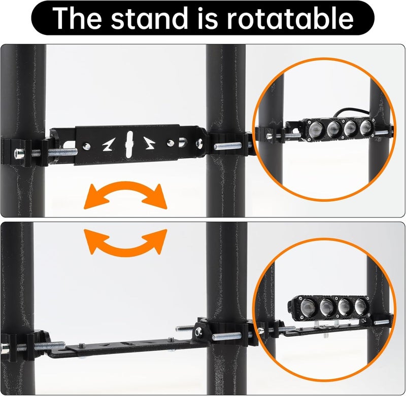 Windance Adjustable Front Fork Light Mounting Bracket Multi-Functional Clamp Expansion Mounting Holder for Motorcycle Scooter E-Bike ATV Dirt Pit Bike (18-37mm/0.71-1.46inch) - Image 3